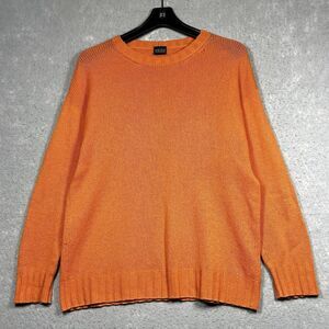 Krizia Cashmere Sweater Womens Size Medium Orange Sweater Crew Neck Long Sleeve